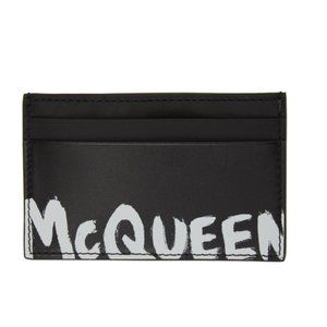 Alexander McQueen Black Graffiti Card Holder